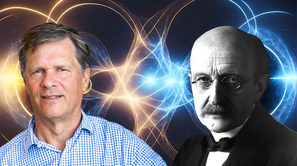 Max Planck (t.h.) och Professor Mats Wallin (t.v.) 