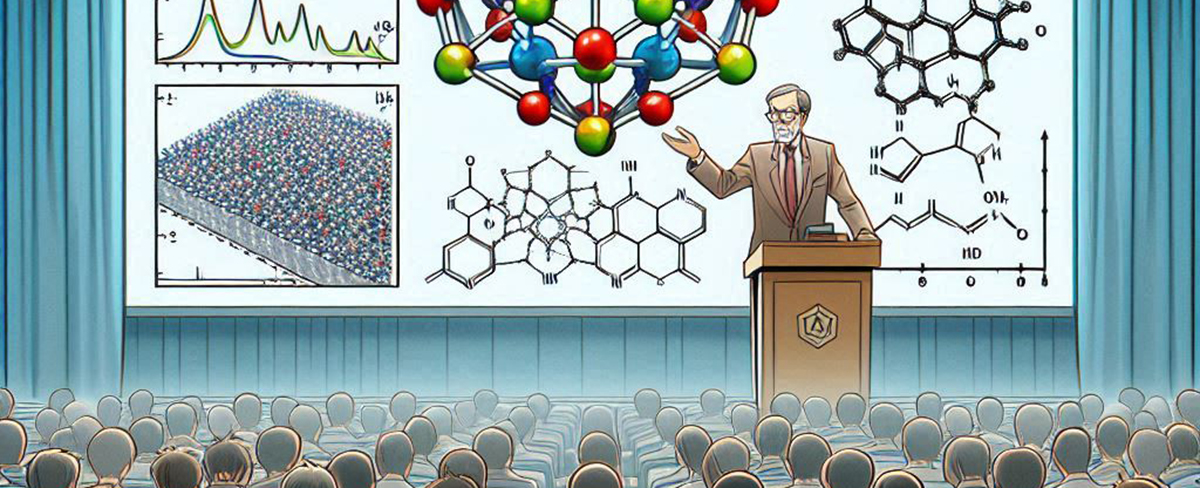 Person giving a lecture in front of a sitting audience