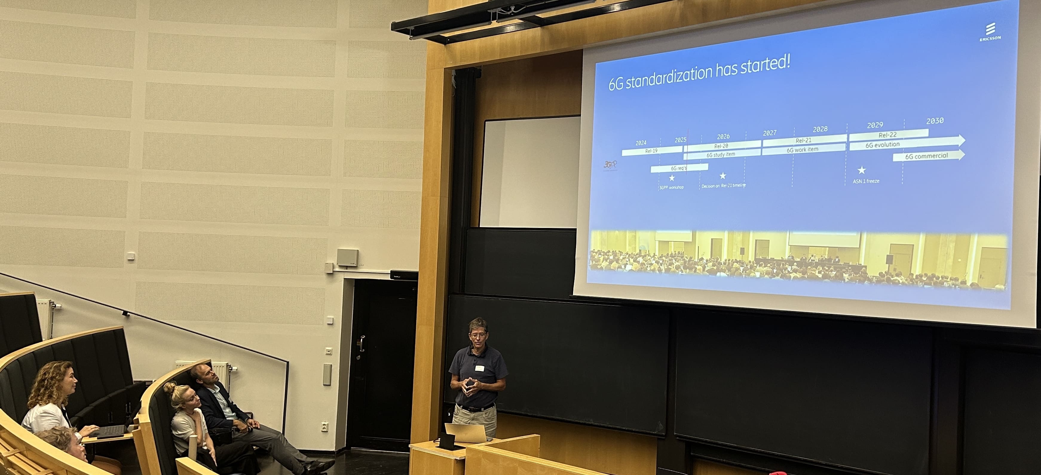 Stephan Parkvall presenting the emergence of 6G