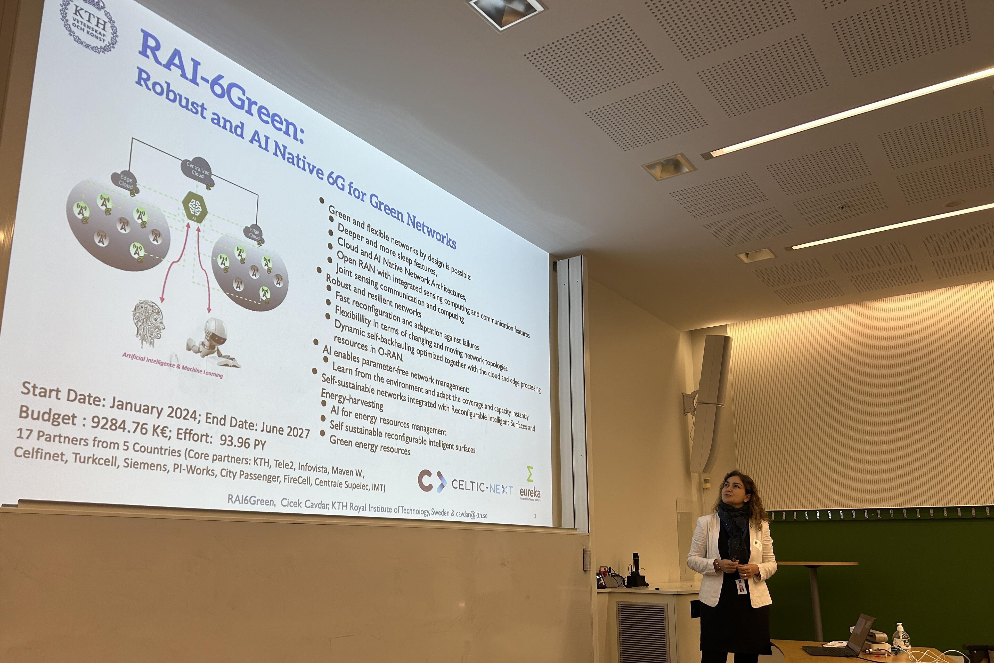 Cicek Cavdar presenting Smart6GSat Center