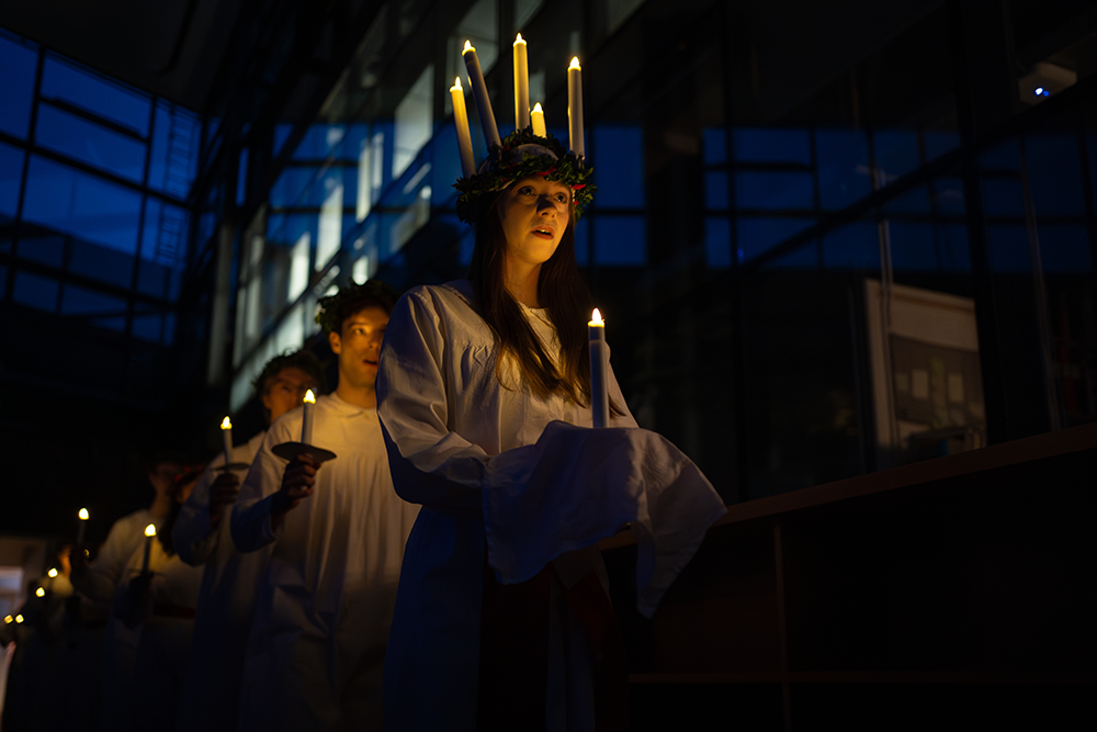 Lucia celebration in the library. Photo Sofia Zandgrande
