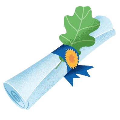 Illustration of a diploma