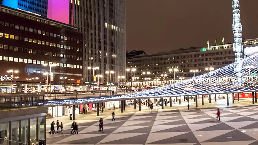 Sergels torg i Stockholm. Foto Mostphotos.