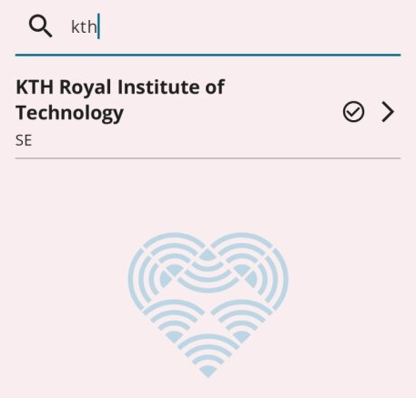 Välj organisation i appen