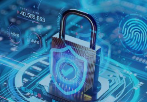 Blå bild med hänglås