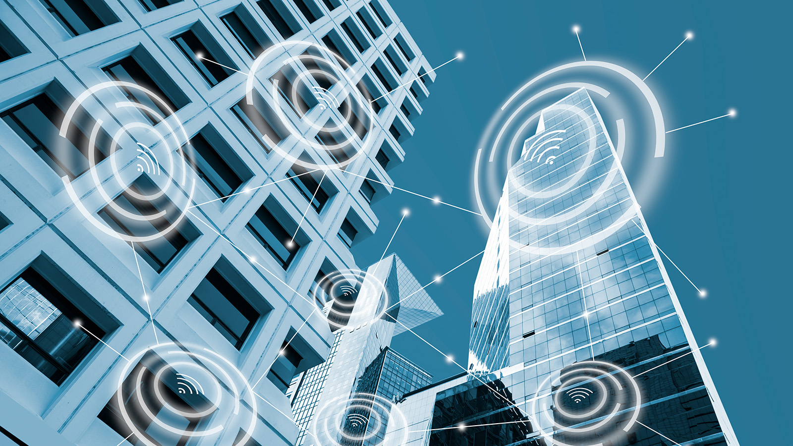 Buildings with wireless networks