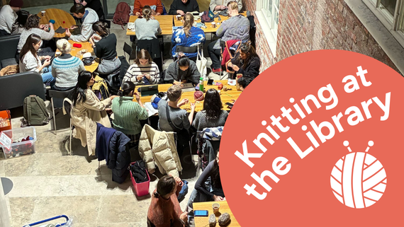 Knitting at the library