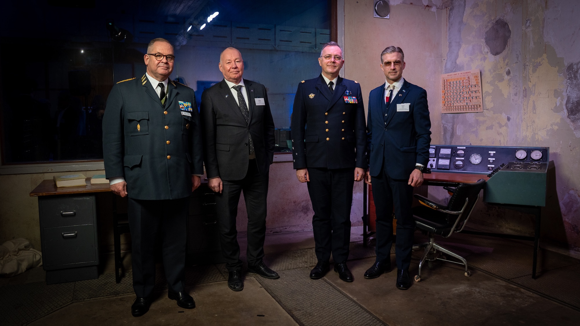 General Michael Claesson, amiral Pierre Vandier, Anders Söderholm och David Olgart.