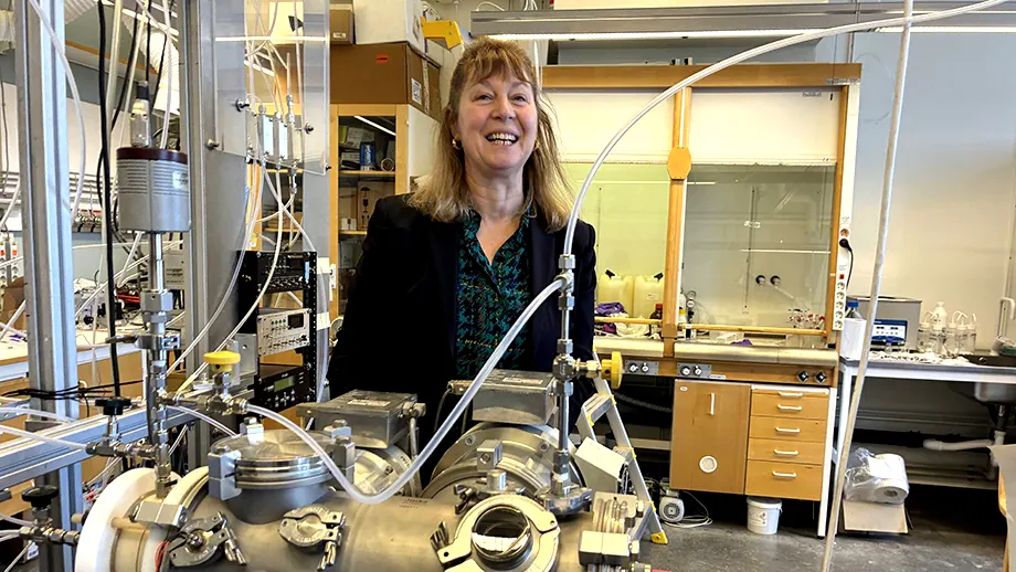 Woman standing in laboratory