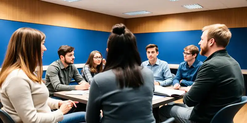 Ett gäng studenter sitter vid ett bord