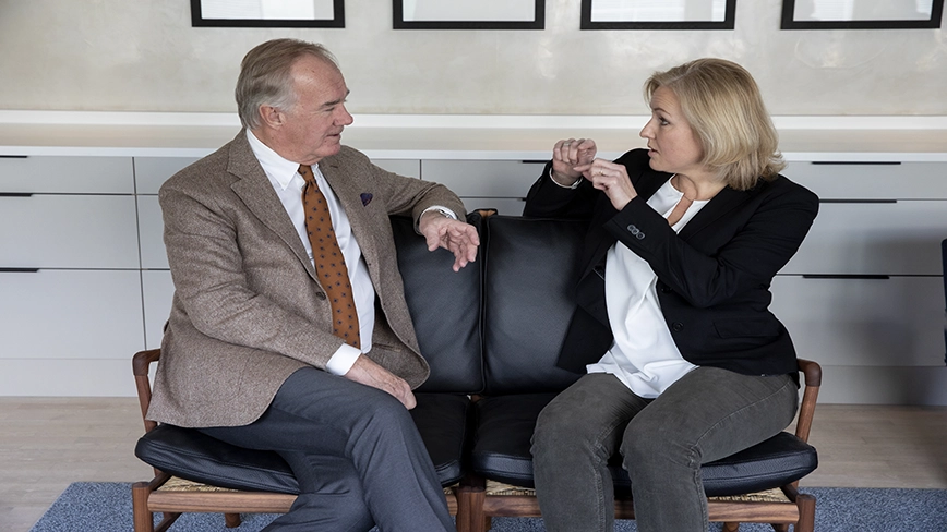 Stefan Persson i samtal med Ylva Linderson.