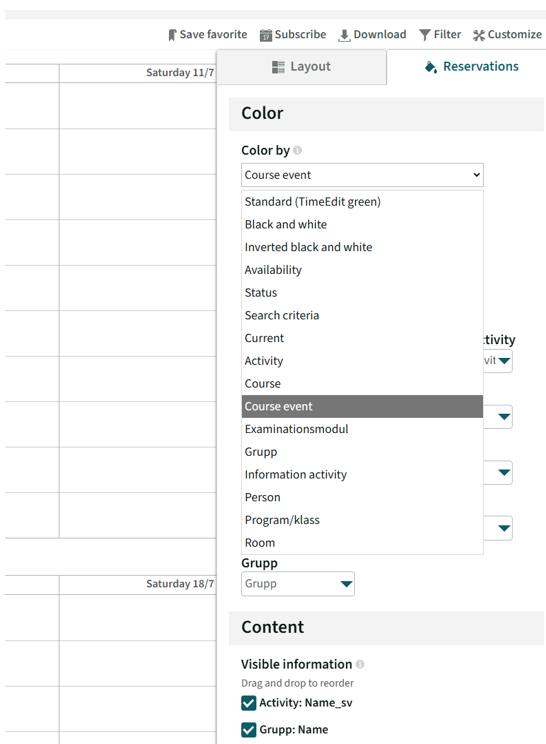 Customize