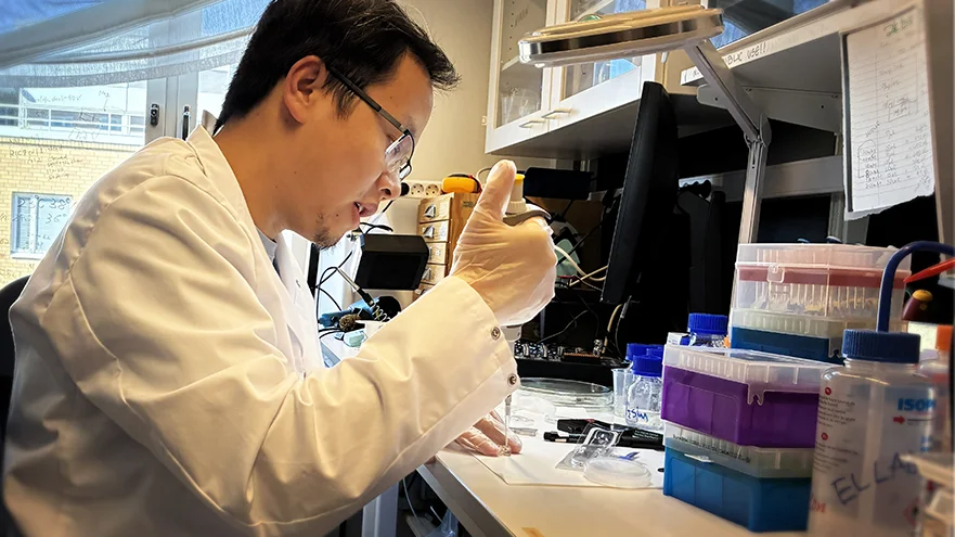 man in laboratory