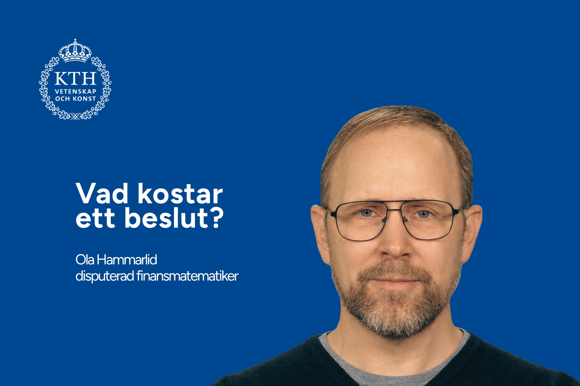 Bild på ola med titel disputerad finansmatematiker