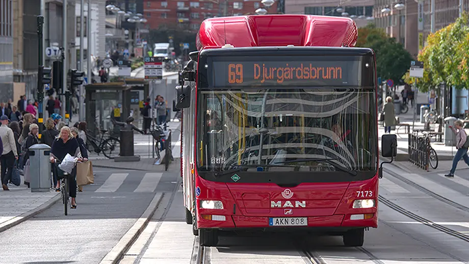 Bus in city