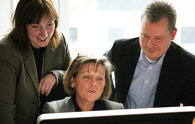 Karin Kroon, Christina Carlsson och Peter Carlsson.