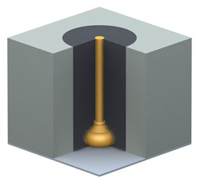 A through-silicon via according to the MST concept