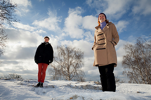Josefin Wangel (t v) och Christine Ambell.