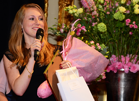 Sara Johansson, vinnare av Future Female Leader Award 2012. Foto: Eva Olsson.