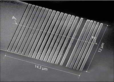 Fabricated fully etched grating