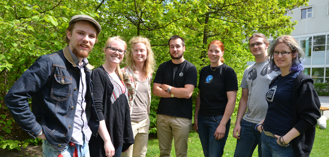 Studenter i projekt på Informationsteknik 300 hp.