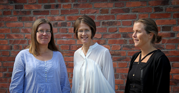 Minna Hakkarainen, Ulrica Edlund och Anna Finne Wistrand.