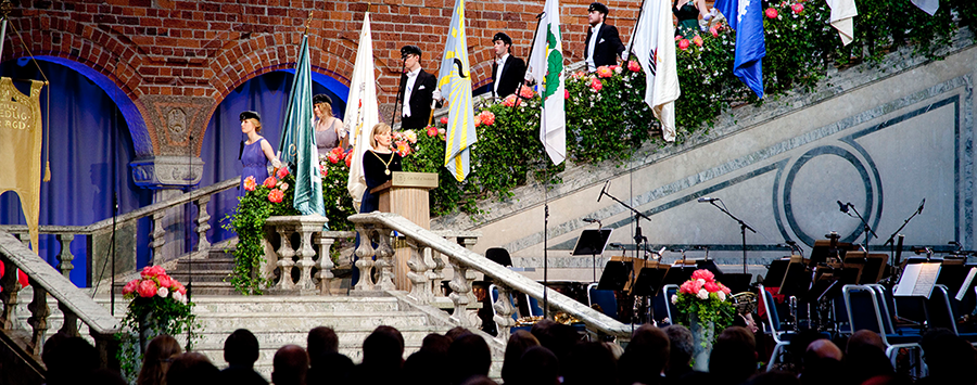 The graduation ceremony in Stockholm City Hall