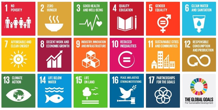 Chart of the 17 Global Goals for Sustainable development
