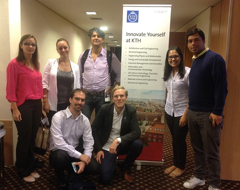 Group photo with alumni in Brazil