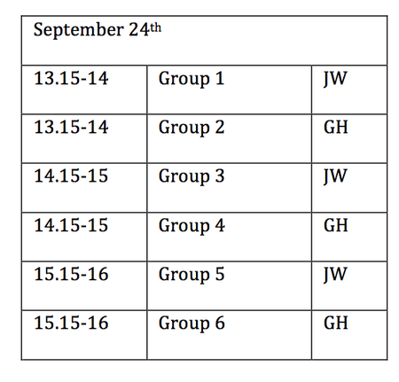 Thursday groups